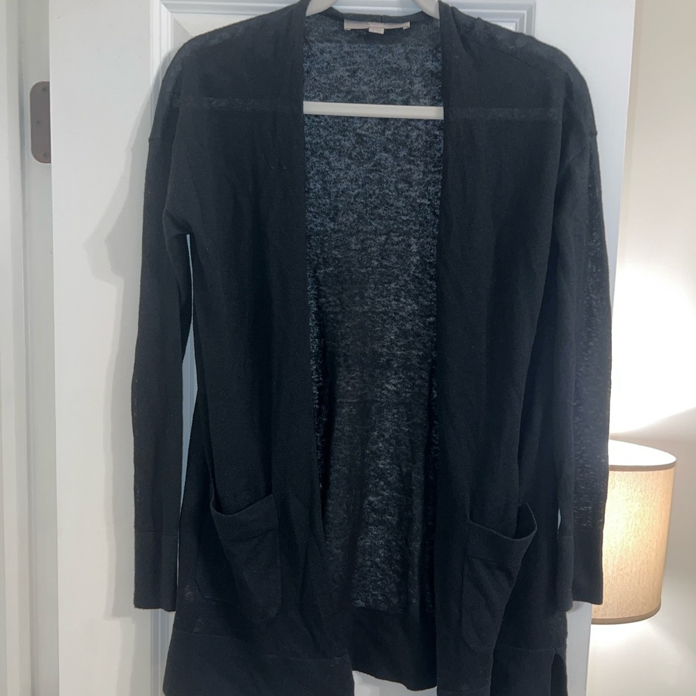 LOFT Black cardigan with pockets